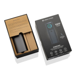 Aluminium powerbank met meerdere laadopties en HD display 20.000 mAh kleur grijs weergave met doos