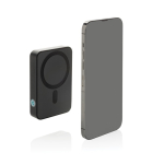 Pocket‑powerbank van gerecycled ABS met laadindicator 10.000 mAh kleur zwart tweede weergave