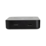 Pocket‑powerbank van gerecycled ABS met laadindicator 10.000 mAh kleur zwart vijfde weergave
