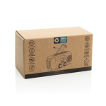 Multifunctionele noodradio van gerecycled ABS, handmatig opwindbaar kleur zwart tweede weergave met doos