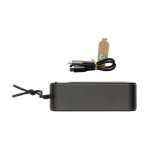 Speaker van gerecycled aluminium met krachtige bas 10 W Swiss Peak kleur grijs zesde weergave