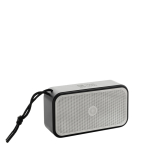 Speaker van gerecycled aluminium met krachtige bas 10 W Swiss Peak kleur grijs met afdrukgebied