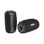 Speaker van gerecycled kunststof met IPX4 waterbestendigheid 16 W kleur zwart