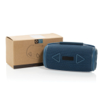 Speaker van gerecycled kunststof met IPX4 waterbestendigheid 16 W kleur blauw weergave met doos