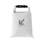 RPET broodtrommel, verstelbaar formaat en makkelijk to kuisen 4 L kleur wit weergave met logo