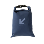 RPET broodtrommel, verstelbaar formaat en makkelijk to kuisen 4 L kleur marineblauw weergave met logo