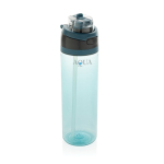 Lichte RPET-fles met dubbele lekvrije dop 800 ml kleur blauw weergave met logo