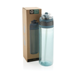 Lichte RPET-fles met dubbele lekvrije dop 800 ml kleur blauw weergave met doos