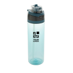 Lichte RPET-fles met dubbele lekvrije dop 800 ml kleur blauw met afdrukgebied