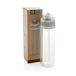 Lichte RPET-fles met dubbele lekvrije dop 800 ml kleur wit weergave met doos