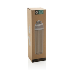Lichte RPET-fles met dubbele lekvrije dop 800 ml kleur wit tweede weergave met doos
