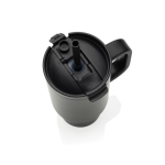 Thermobeker van gerecycled RVS met rietje en handvat 480 ml kleur zwart zesde weergave