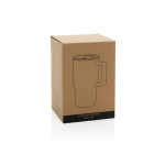 Premium keramische mok met handvat en lekvrij deksel 490 ml kleur rood tweede weergave met doos