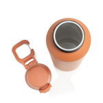 Sportfles van gerecycled staal met vergrendelbare lekvrije dop 600 ml kleur oranje negende weergave