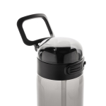Sportfles van RPET met lekvrij deksel en rietje 800 ml kleur zwart zevende weergave