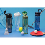 Sportfles van RPET met lekvrij deksel en rietje 800 ml kleur zwart sfeer weergave