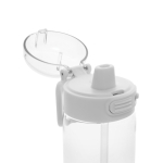 Sportfles van RPET met lekvrij deksel en rietje 800 ml kleur wit achtste weergave