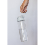 Sportfles van RPET met lekvrij deksel en rietje 800 ml kleur wit sfeer weergave 2