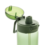 Sportfles van RPET met lekvrij deksel en rietje 800 ml kleur groen achtste weergave