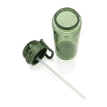 Sportfles van RPET met lekvrij deksel en rietje 800 ml kleur groen negende weergave