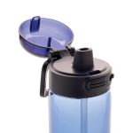 Sportfles van RPET met lekvrij deksel en rietje 800 ml kleur marineblauw achtste weergave
