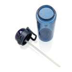 Sportfles van RPET met lekvrij deksel en rietje 800 ml kleur marineblauw negende weergave