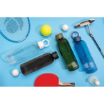 RPET-fles met grip en origineel ribbel design 750 ml kleur zwart sfeer weergave
