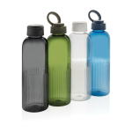 RPET-fles met grip en origineel ribbel design 750 ml kleur wit algemene weergave
