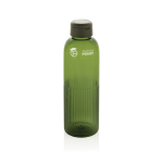 RPET-fles met grip en origineel ribbel design 750 ml kleur groen weergave met logo