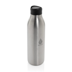 Eco‑fles met 360° drinkervaring 600 ml kleur zilver weergave met logo