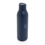 Eco‑fles met 360° drinkervaring 600 ml kleur marineblauw weergave met logo