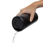 Eco take-away mok gerecycled materiaal en klikdeksel 400 ml Avira Alix kleur zwart zesde weergave