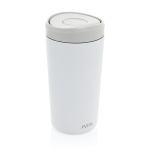 Eco take-away mok gerecycled materiaal en klikdeksel 400 ml Avira Alix kleur wit