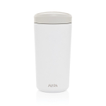 Eco take-away mok gerecycled materiaal en klikdeksel 400 ml Avira Alix kleur wit tweede weergave