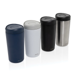 Eco take-away mok gerecycled materiaal en klikdeksel 400 ml Avira Alix kleur wit algemene weergave