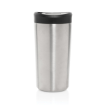 Eco take-away mok gerecycled materiaal en klikdeksel 400 ml Avira Alix kleur zilver derde weergave