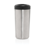 Eco take-away mok gerecycled materiaal en klikdeksel 400 ml Avira Alix kleur zilver vierde weergave