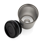 Eco take-away mok gerecycled materiaal en klikdeksel 400 ml Avira Alix kleur zilver vijfde weergave