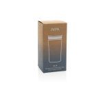 Eco take-away mok gerecycled materiaal en klikdeksel 400 ml Avira Alix kleur zilver tweede weergave met doos