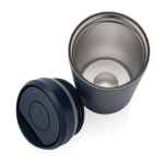 Eco take-away mok gerecycled materiaal en klikdeksel 400 ml Avira Alix kleur marineblauw vijfde weergave