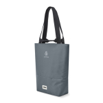 Waterdichte koeltas met aparte vakken 16 L kleur grijs weergave met logo