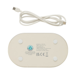 Eco‑wekker met geleidelijke verlichting en rustgevende natuurgeluiden kleur beige achtste weergave