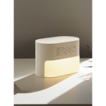 Eco‑wekker met geleidelijke verlichting en rustgevende natuurgeluiden kleur beige sfeer weergave