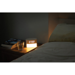 Eco‑wekker met geleidelijke verlichting en rustgevende natuurgeluiden kleur beige sfeer weergave 3