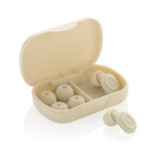 Oordopjes van gerecycled silicone met 36 dB geluidsreductie kleur beige