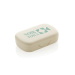 Oordopjes van gerecycled silicone met 36 dB geluidsreductie kleur beige weergave met logo