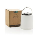 Draagbare lamp van eco‑plastic met drie LED‑lichtstanden kleur wit weergave met doos