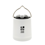 Draagbare lamp van eco‑plastic met drie LED‑lichtstanden kleur wit met afdrukgebied
