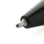 Pen van gerecycled plastic met ultra‑vloeiende blauwe inkt kleur zwart vierde weergave