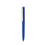 Pen van gerecycled plastic met ultra‑vloeiende blauwe inkt kleur blauw